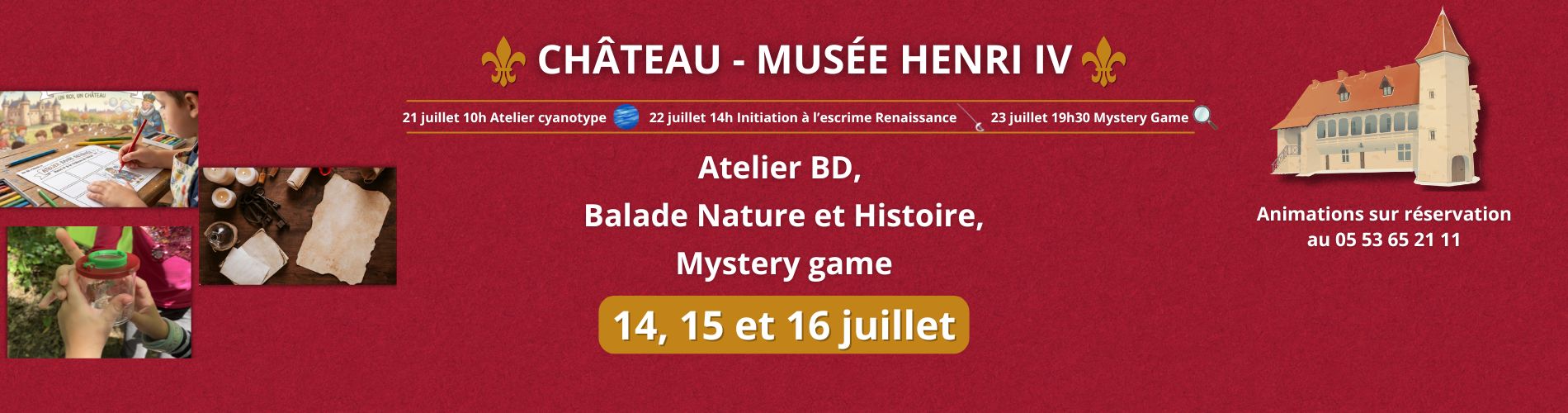 Animations du 14 au 16 juillet 